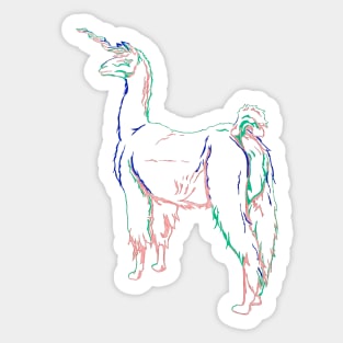 Llama Unicorn Sticker